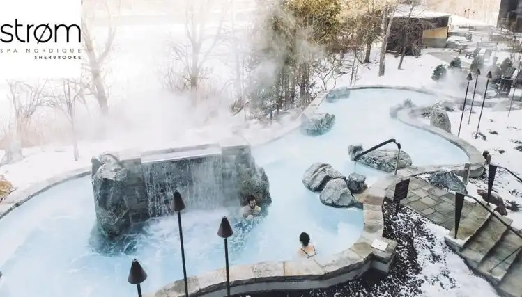 Strom Spa Sherbrooke: Thermal Relaxation Amidst Winter's Beauty