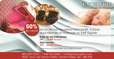 Hôtel Spa Excelsior St-Adèle - Autumn promotion