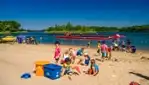 Beach - St. Timothée Islands Regional Park - gold and sandy beach invites you to go for a dip