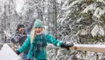 The tree top walk, the perfect place to marvel at the beauty of winter