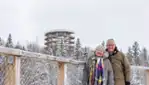 The tree top walk, the perfect place to marvel at the beauty of winter