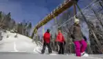 The tree top walk, the perfect place to marvel at the beauty of winter