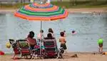Parasol Parté at Jean-Doré Beach at Park Jean-Drapeau