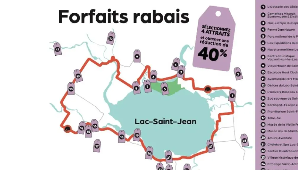 Destination Lac-St-Jean - Discount packages