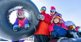 Snow tubing Park at Sommet Saint-Sauveur